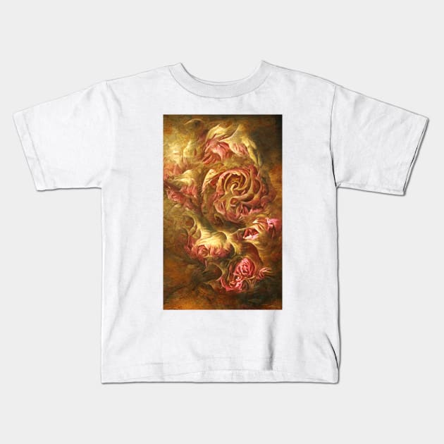 Baroque Flowers Kids T-Shirt by Dturner29